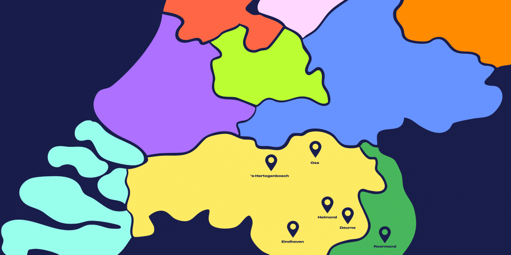 Locaties van Hooglander kantoren in Nederland
